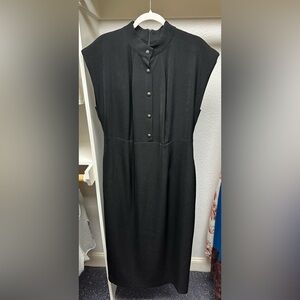 Julia Allert Black Button-Up Midi Dress